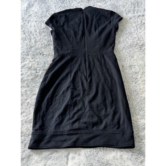 Cache Contour Collection Double Breast Brass Buttoned Stretch Black Dress Size 4 - Picture 3 of 6